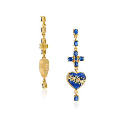 Blue Heart Ring side view