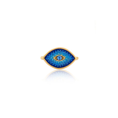 Blue Pixel Ring top view