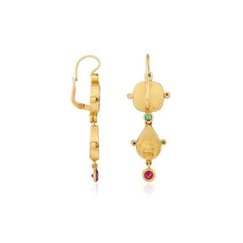Shiva Earrings back view