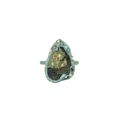 Meteorite Ring Green
