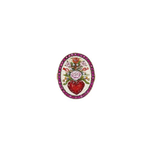 Flower Heart Ring