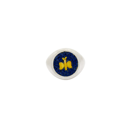 Farfalla genderless chevalier ring with adjustable size