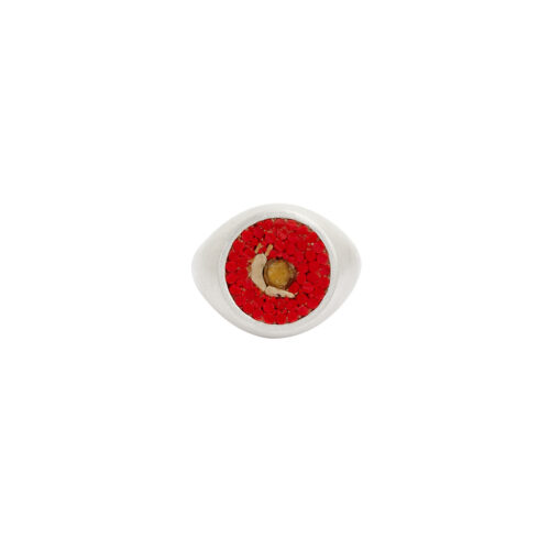 Lumaca, genderless chevalier ring with adjustable size